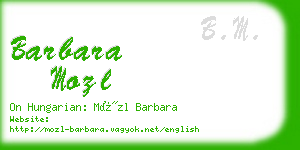 barbara mozl business card